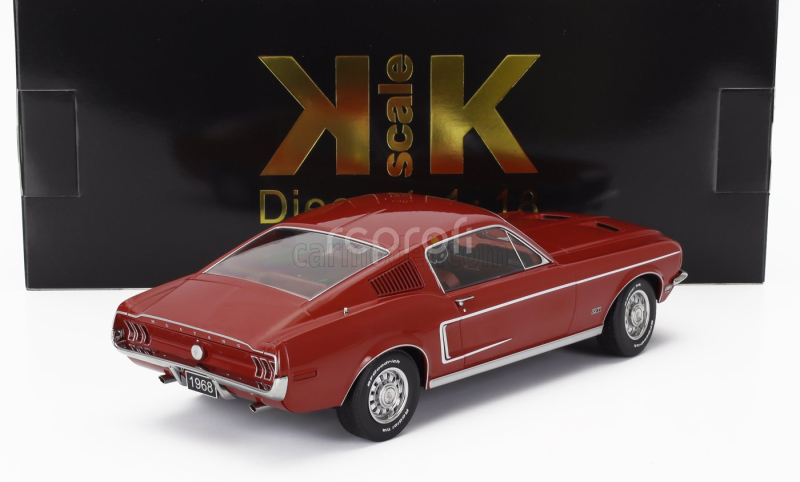 Kk-scale Ford usa Mustang Gt Fastback Coupe 1968 1:18 Red