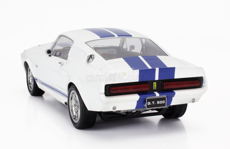 Kk-scale Ford usa Mustang Shelby Gt500 Eleanor Coupe 1967 1:12 Bílá Modrá