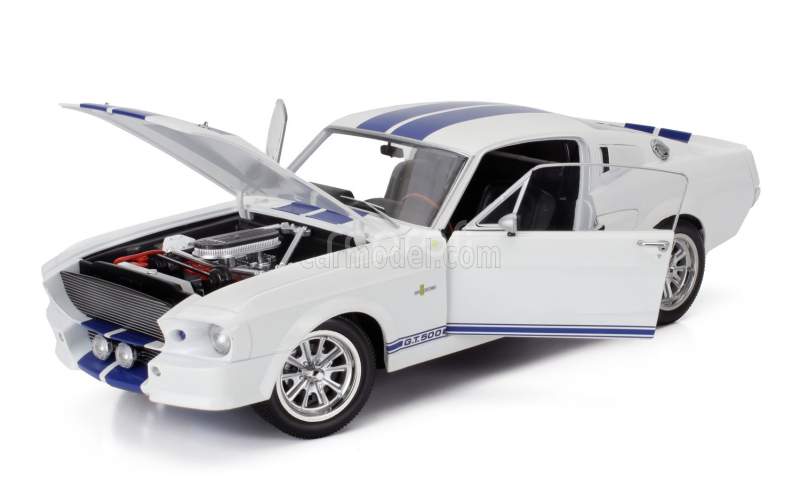 Kk-scale Ford usa Mustang Shelby Gt500 Eleanor Coupe 1967 1:12 Bílá Modrá