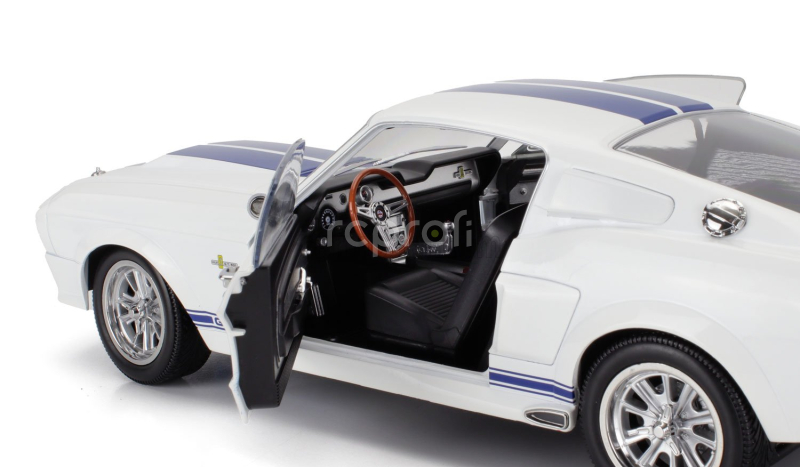 Kk-scale Ford usa Mustang Shelby Gt500 Eleanor Coupe 1967 1:12 Bílá Modrá