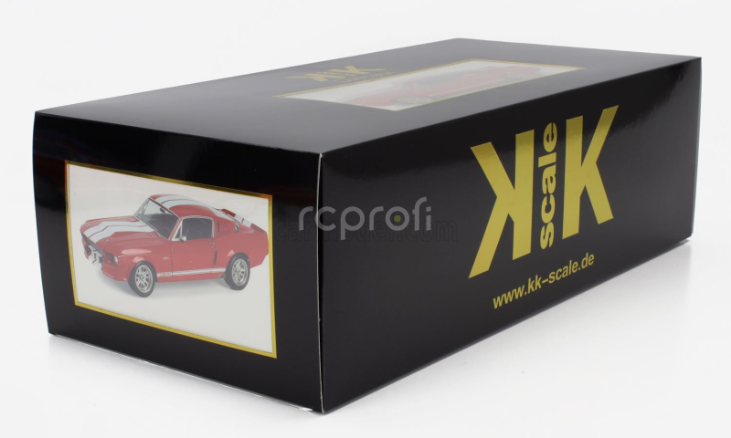 Kk-scale Ford usa Mustang Shelby Gt500 Eleanor Coupe 1967 1:12 Červená Bílá