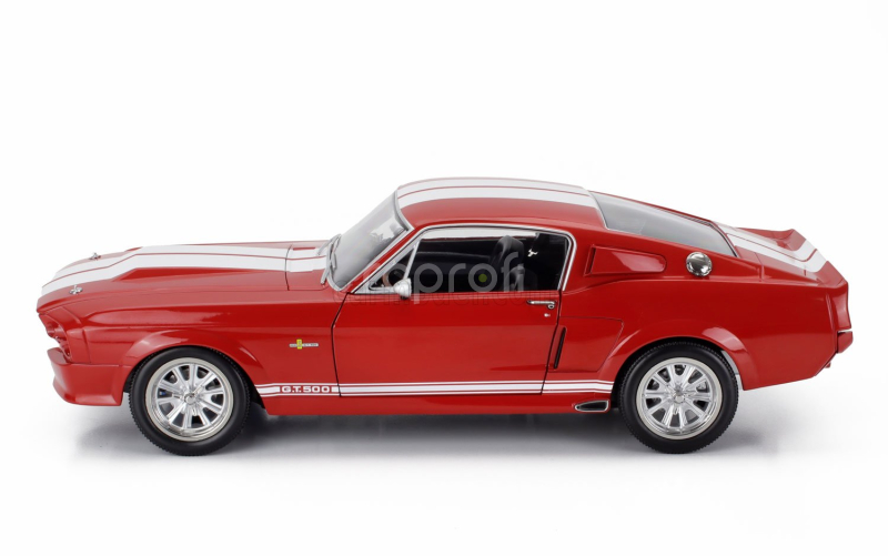 Kk-scale Ford usa Mustang Shelby Gt500 Eleanor Coupe 1967 1:12 Červená Bílá