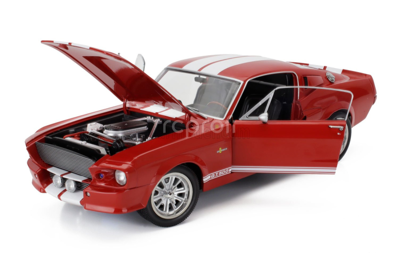 Kk-scale Ford usa Mustang Shelby Gt500 Eleanor Coupe 1967 1:12 Červená Bílá