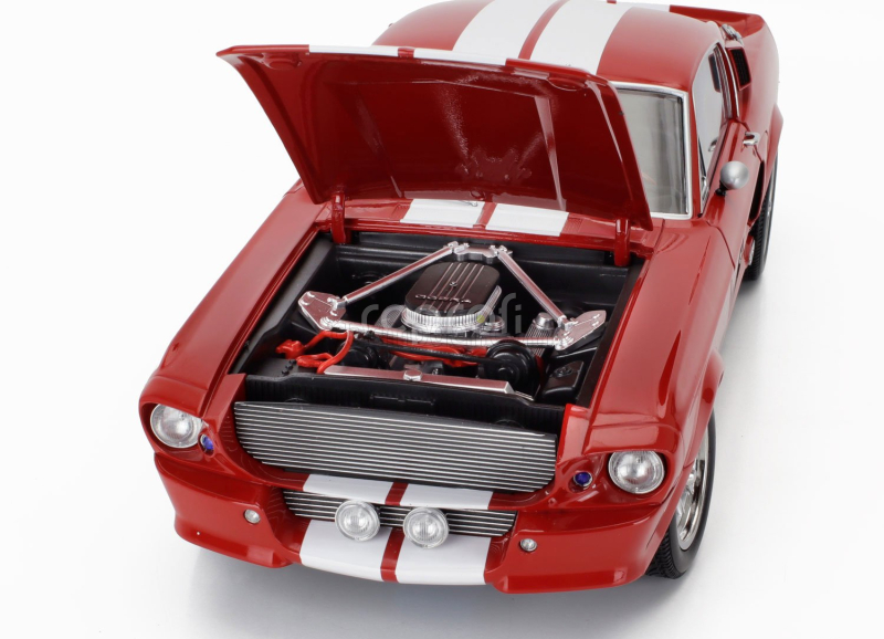 Kk-scale Ford usa Mustang Shelby Gt500 Eleanor Coupe 1967 1:12 Červená Bílá