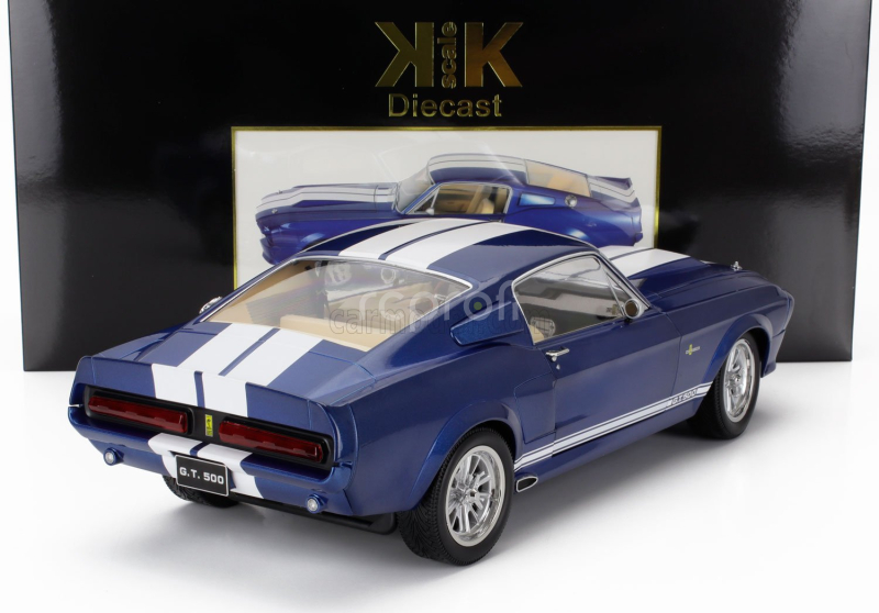 Kk-scale Ford usa Mustang Shelby Gt500 Eleanor Coupe 1967 1:12 Modrá Bílá