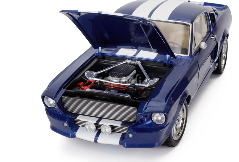 Kk-scale Ford usa Mustang Shelby Gt500 Eleanor Coupe 1967 1:12 Modrá Bílá