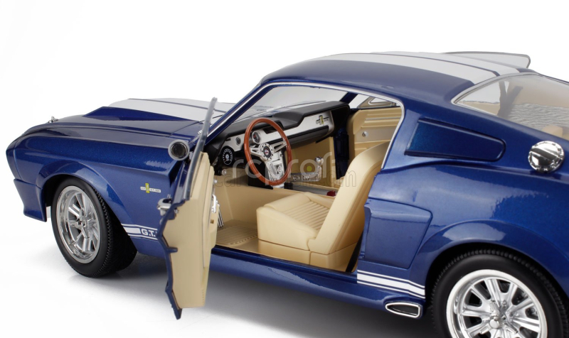 Kk-scale Ford usa Mustang Shelby Gt500 Eleanor Coupe 1967 1:12 Modrá Bílá