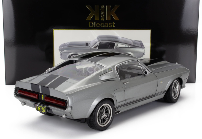 Kk-scale Ford usa Mustang Shelby Gt500 Eleanor Coupe 1967 1:12 Šedá Černá