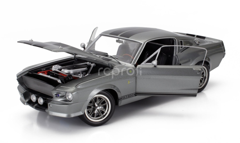 Kk-scale Ford usa Mustang Shelby Gt500 Eleanor Coupe 1967 1:12 Šedá Černá