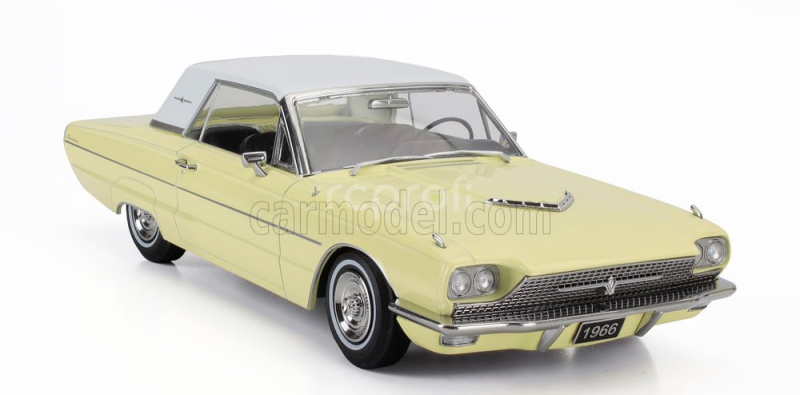 Kk-scale Ford usa Thunderbird Cabriolet Hard-top Closed 1966 1:18 Žlutá Bílá