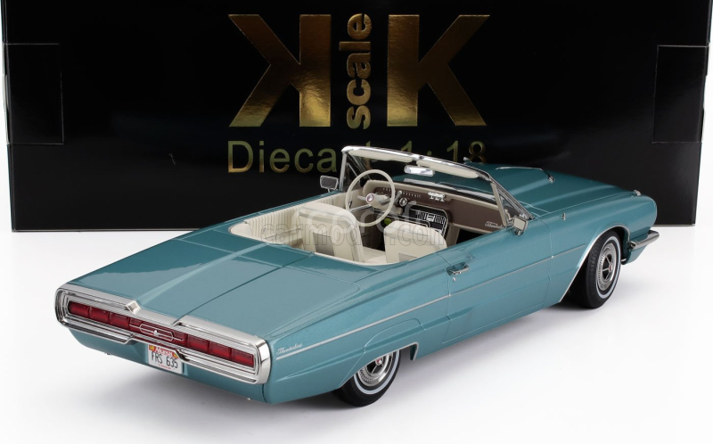 Kk-scale Ford usa Thunderbird Cabriolet Open 1966 1:18 Světle Modrá