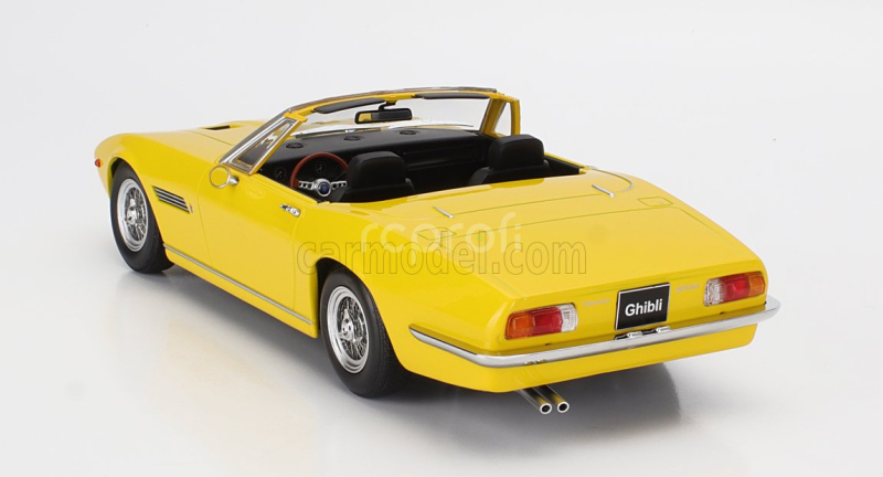 Kk-scale Maserati Ghibli Spider Cabriolet Open 1970 - Spoked Rims - Cerchio A Raggio 1:18 Žlutá
