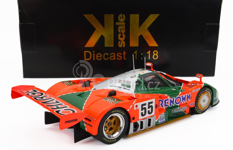 Kk-scale Mazda 787b 2.6l Team Mazdaspeed Co. Ltd. N 55 1:18, oranžovozelená