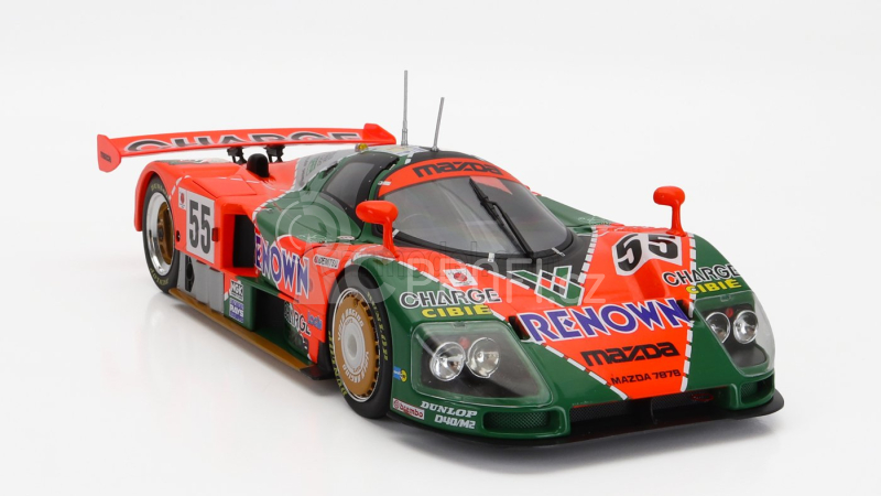 Kk-scale Mazda 787b 2.6l Team Mazdaspeed Co. Ltd. N 55 1:18, oranžovozelená