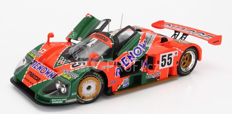 Kk-scale Mazda 787b 2.6l Team Mazdaspeed Co. Ltd. N 55 1:18, oranžovozelená