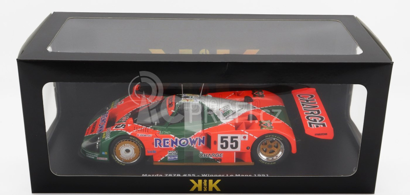 Kk-scale Mazda 787b 2.6l Team Mazdaspeed Co. Ltd. N 55 1:18, oranžovozelená