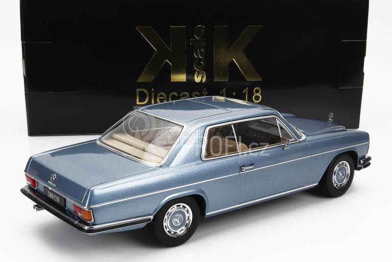 Kk-scale Mercedes benz 280c/8 (w114) Coupe 1969 1:18 Světle Modrá Met