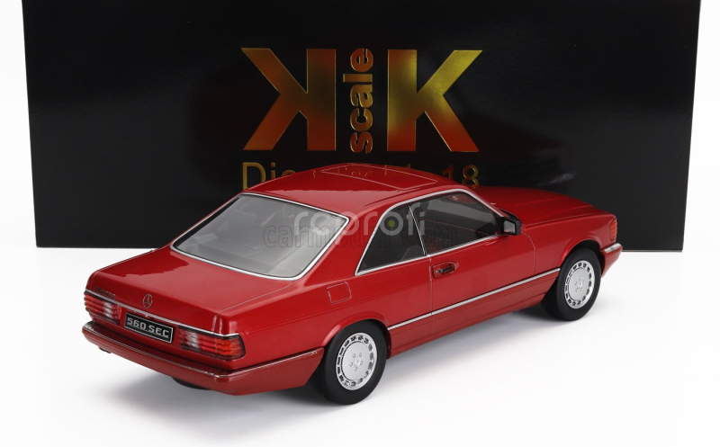 Kk-scale Mercedes benz S-class 500 Sec (c126) Coupe 1985 1:18 Red Met
