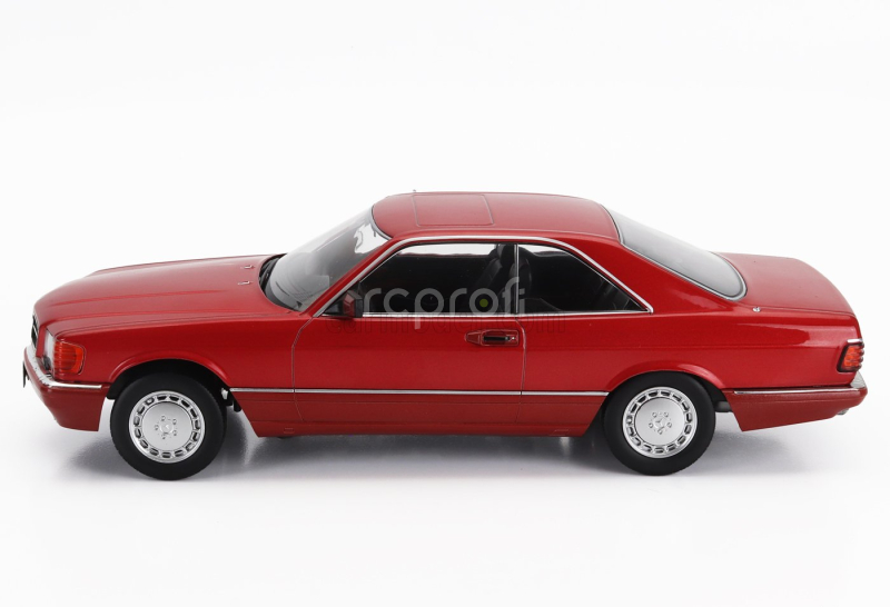 Kk-scale Mercedes benz S-class 500 Sec (c126) Coupe 1985 1:18 Red Met