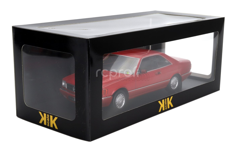 Kk-scale Mercedes benz S-class 500 Sec (c126) Coupe 1985 1:18 Red Met
