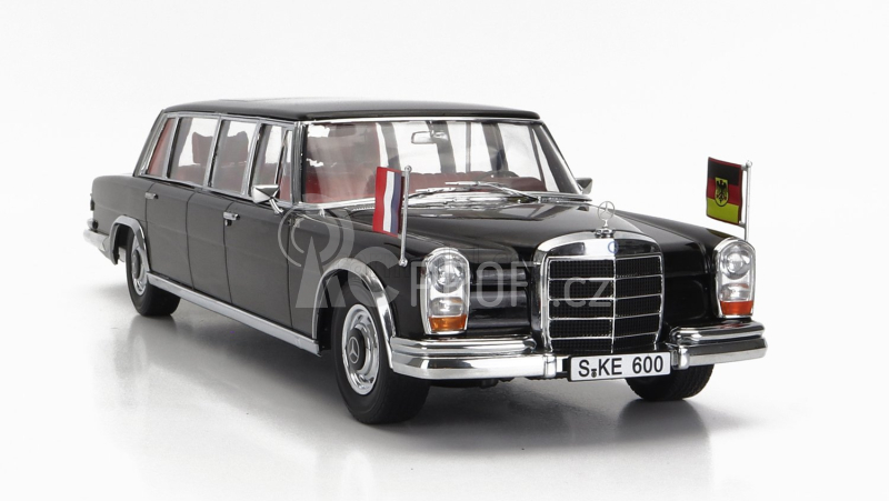 Kk-scale Mercedes benz S-class 600 Lwb Pullman (w100) 1964 1:18, černá