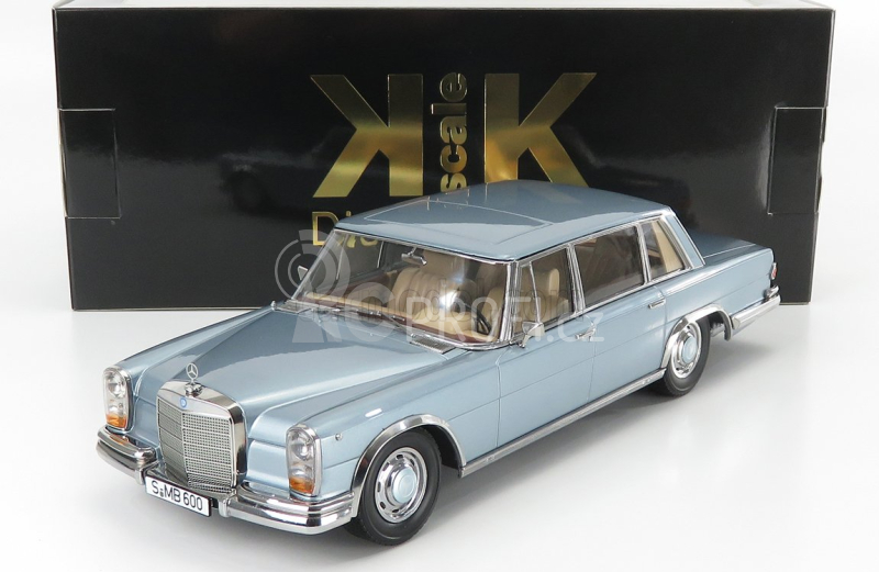Kk-scale Mercedes benz S-class 600 Pullman (w100) 1963 1:18 Světle Modrá Met