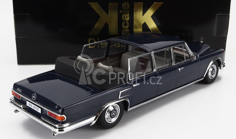Kk-scale Mercedes benz S-class 600 Pullman (w100) Landaulet Semiconvertible 1964 1:18 Tmavě Modrá