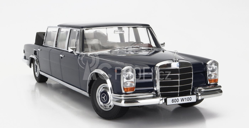 Kk-scale Mercedes benz S-class 600 Pullman (w100) Landaulet Semiconvertible 1964 1:18 Tmavě Modrá