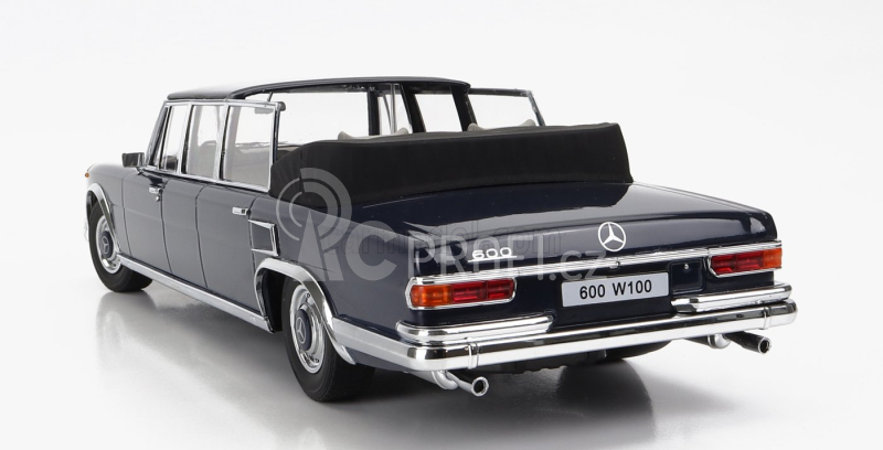 Kk-scale Mercedes benz S-class 600 Pullman (w100) Landaulet Semiconvertible 1964 1:18 Tmavě Modrá