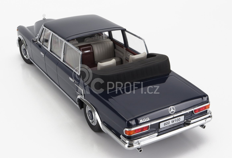 Kk-scale Mercedes benz S-class 600 Pullman (w100) Landaulet Semiconvertible 1964 1:18 Tmavě Modrá