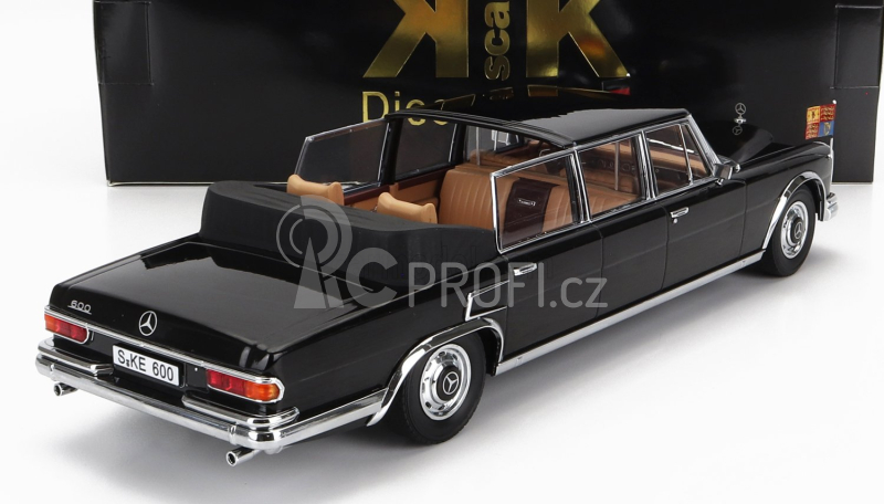 Kk-scale Mercedes benz S-class 600 Pullman (w100) 1965 1:18, černá