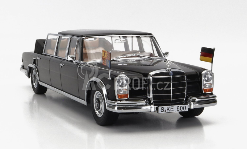 Kk-scale Mercedes benz S-class 600 Pullman (w100) 1965 1:18, černá