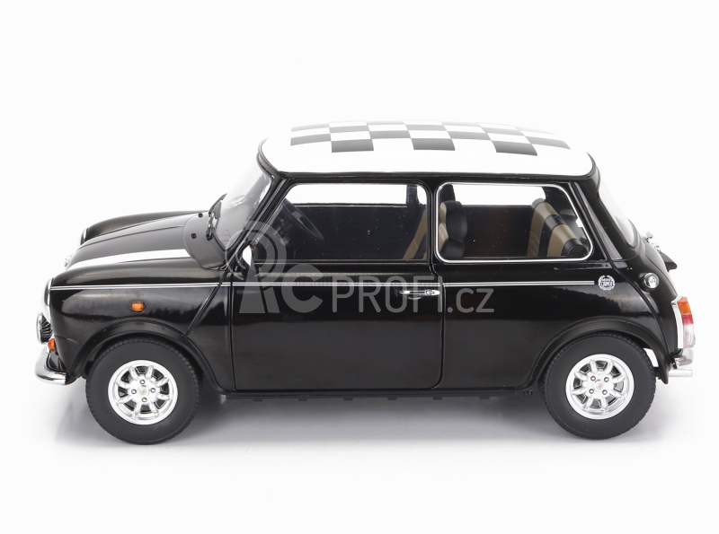 Kk-scale Mini Cooper Rhd 1992 With Chequered Flag 1:12 Černá Bílá