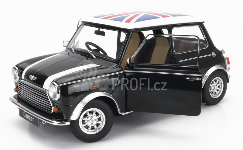 Kk-scale Mini Cooper Rhd 1992 With Union Jack 1:12 Zelená Bílá