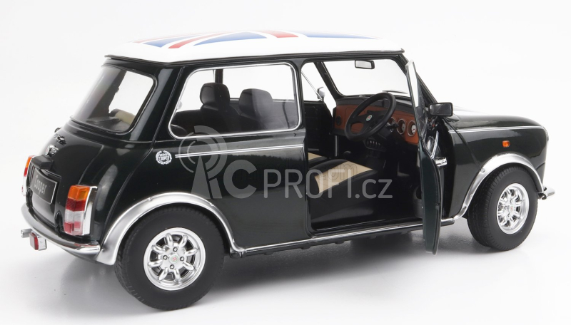 Kk-scale Mini Cooper Rhd 1992 With Union Jack 1:12 Zelená Bílá