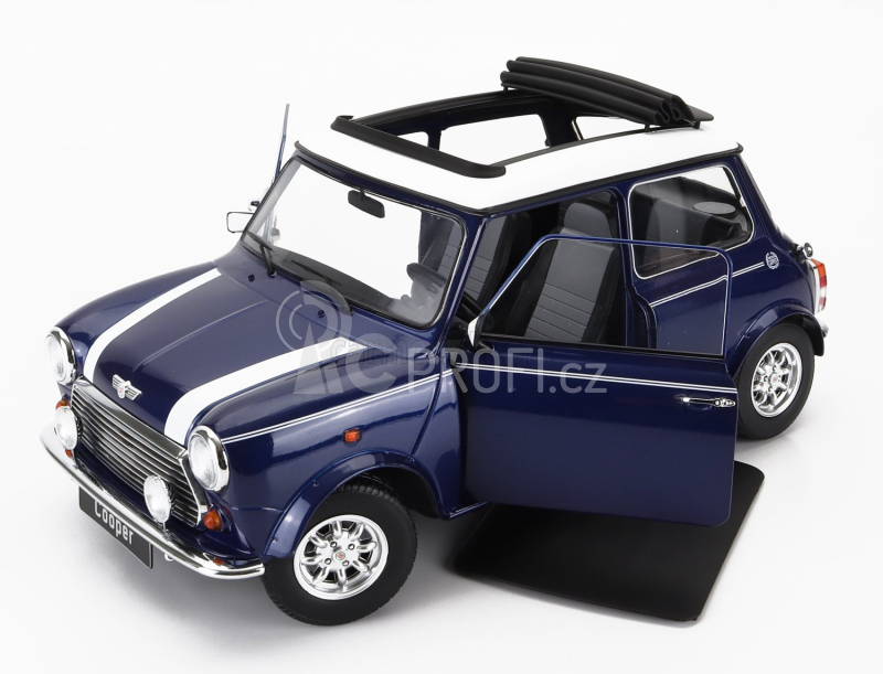 Kk-scale Mini Cooper Sunroof Lhd 1992 1:12 Modrá Met Bílá