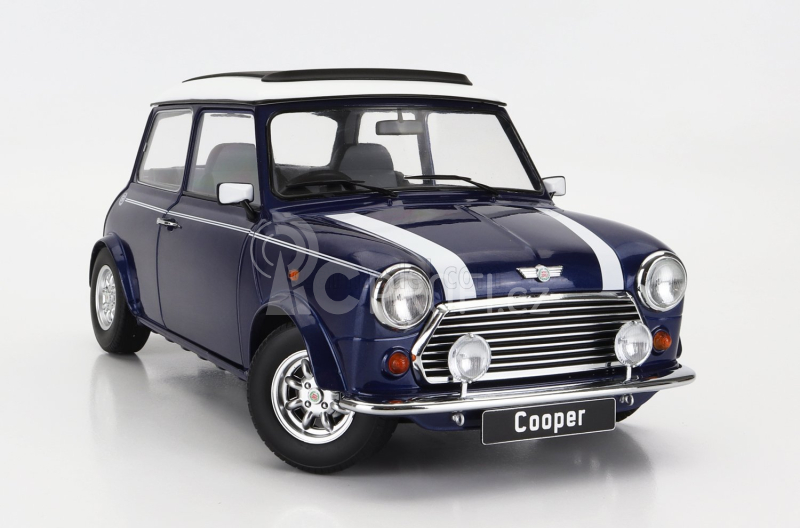 Kk-scale Mini Cooper Sunroof Rhd 1992 1:12 Modrá Met Bílá