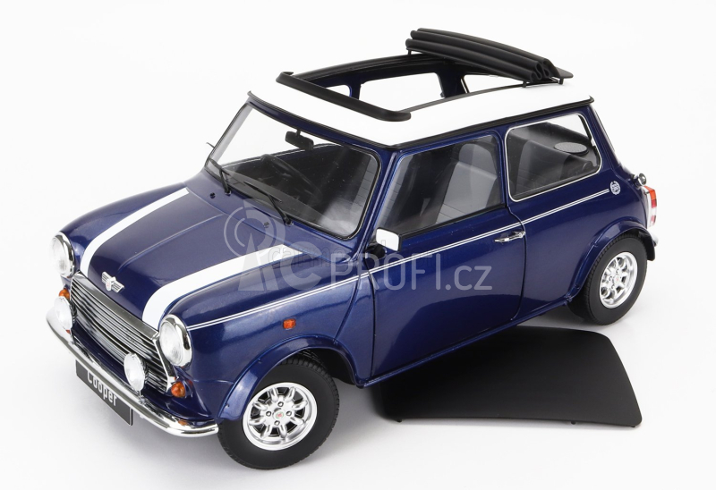 Kk-scale Mini Cooper Sunroof Rhd 1992 1:12 Modrá Met Bílá