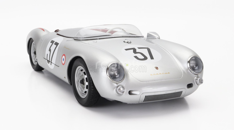 Kk-scale Porsche 550 Rs Spider 1.5l Team Porsche Kg N 37 24h Le Mans 1955 H.polensky - R.von Frankenberg 1:12 Silver