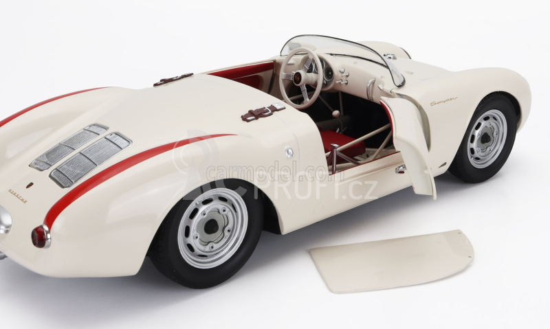 Kk-scale Porsche 550a Spider 1953 1:12 Bílá Červená
