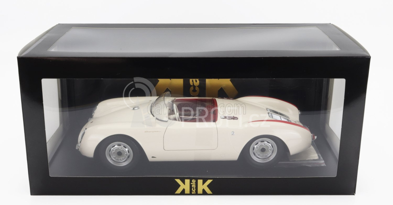 Kk-scale Porsche 550a Spider 1953 1:12 Bílá Červená