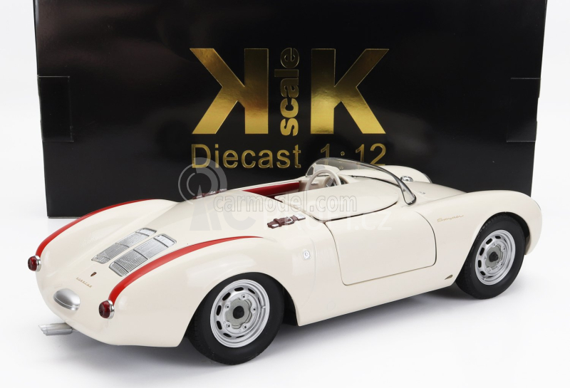 Kk-scale Porsche 550a Spider 1953 1:12 Bílá Červená