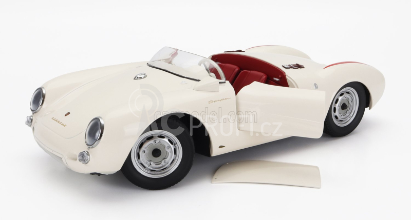 Kk-scale Porsche 550a Spider 1953 1:12 Bílá Červená