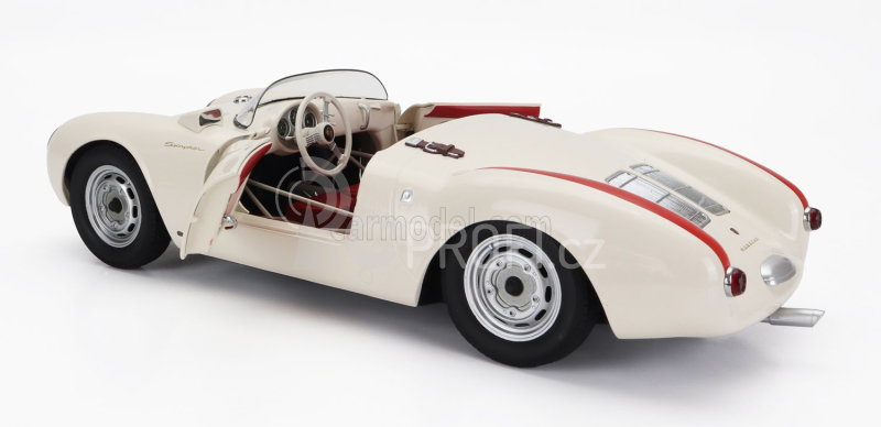 Kk-scale Porsche 550a Spider 1953 1:12 Bílá Červená