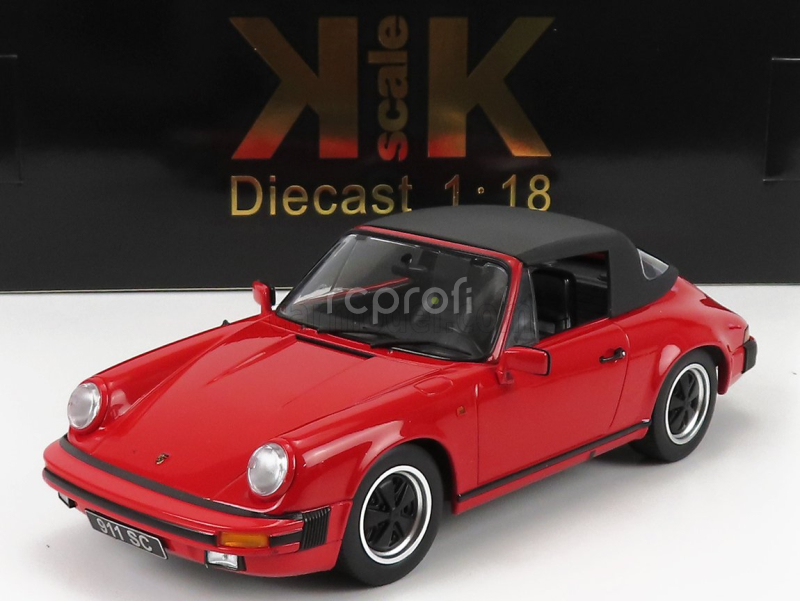 Kk-scale Porsche 911 Sc Cabriolet 1983 - With Extra Soft-top 1:18 Red