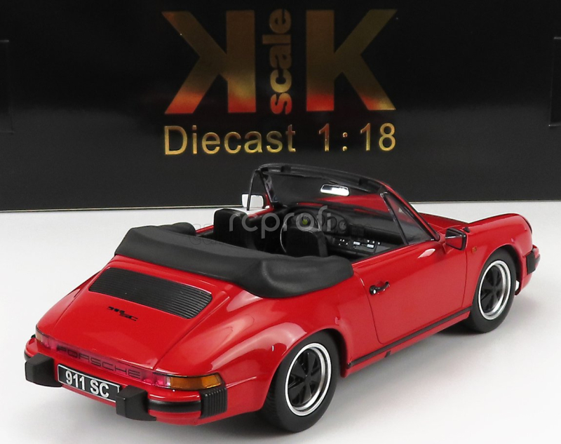 Kk-scale Porsche 911 Sc Cabriolet 1983 - With Extra Soft-top 1:18 Red