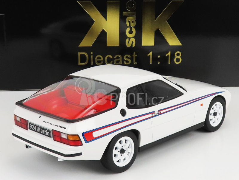 Kk-scale Porsche 924 Martini Livery 1985 1:18 Bílá Červená Modrá
