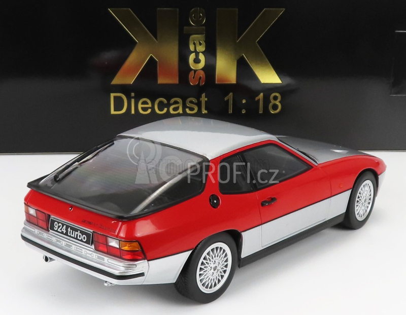 Kk-scale Porsche 924 Turbo Coupe 1986 1:18 Silver Red