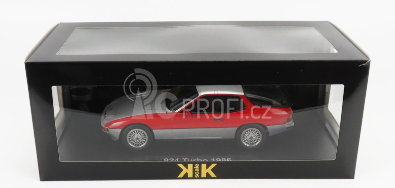 Kk-scale Porsche 924 Turbo Coupe 1986 1:18 Silver Red