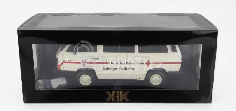 Kk-scale Volkswagen T3 Minibus Deutsches Rotes Kreuz Ambulance 1987 1:18 Creme Red